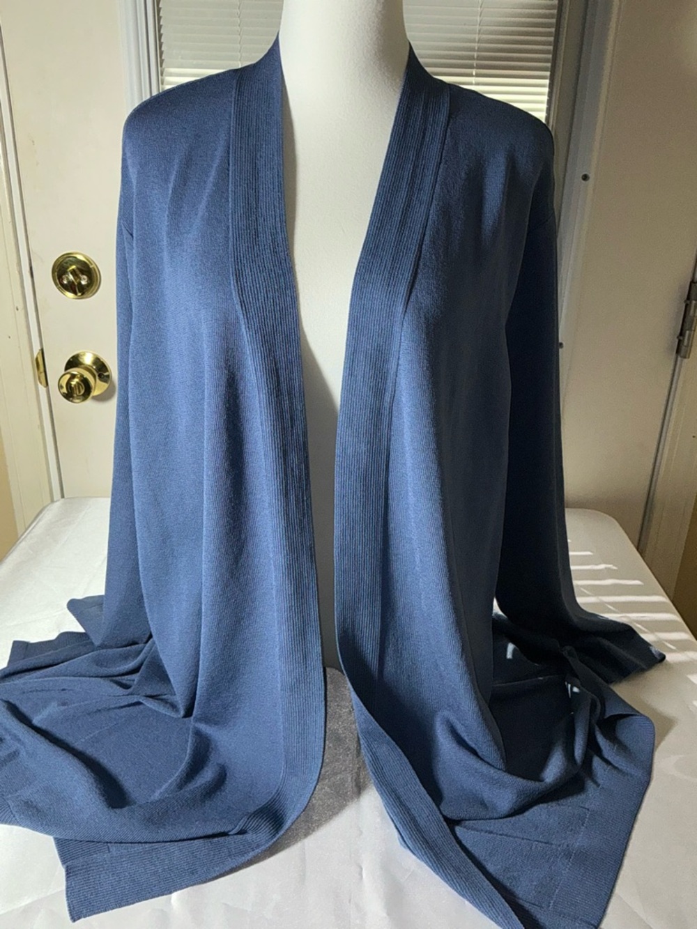 Jones New York Lightweight Open Front Cardigan Blue Size 2X - Picture 3 of 9